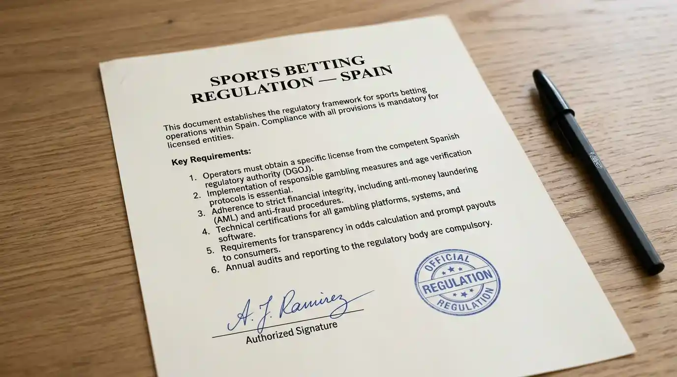 Documento oficial con sello y firma sobre escritorio de madera
